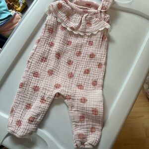 Pink Strawberry Kids One Piece